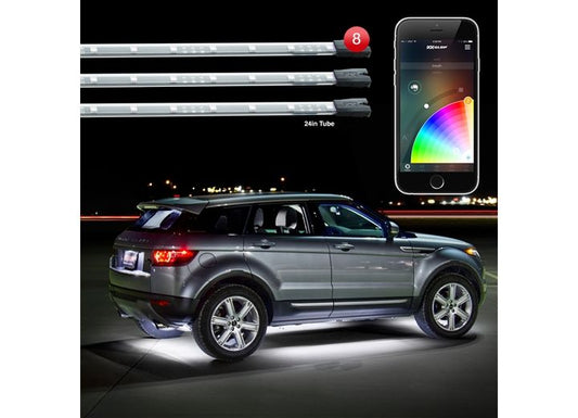 XK Glow 8X24 Slim Tubemillion Color Xchrome Smartphone Cntrlledundercar - LED Light Strips & Kits