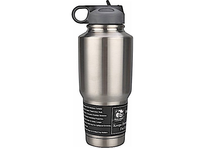 Bulldog Winch 30OZ 304 Stainless Tumbler-double Wall With Screw-on Flip-up Straw Lid - Insulated Drinkware