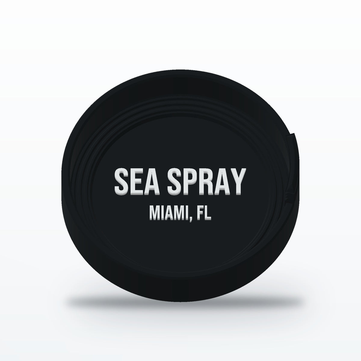 Personalized boat name cup holder coaster in matte black TPU rubber