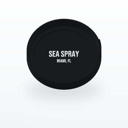 XL personalized boat name cup holder coaster, 95 mm across
