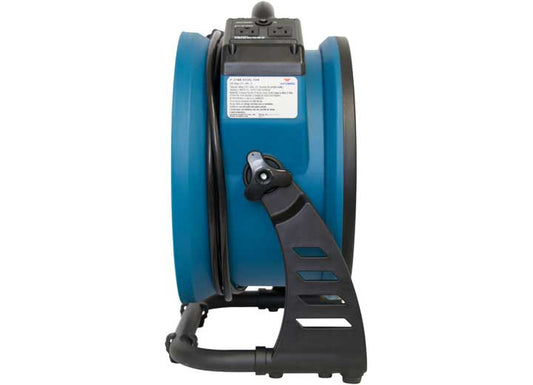 Xpower 1300 Cfm 4 Speed Industrial Axial Air Mover W/ Built-in Power Outlets, Blu - Specialty Fans & Air Movers